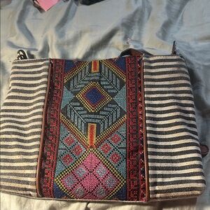 Bohemian Striped and Patterned Shoulder Bag